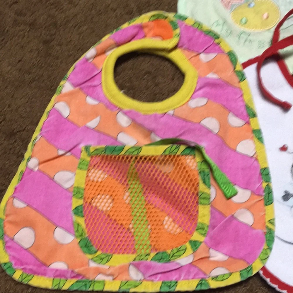bibs & bowls for baby-5 holiday bibs & bowls-2 with tops, 1 Tinkerbell